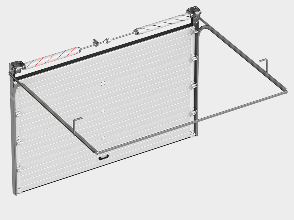 Canvas made of energy-efficient sandwich panels 40 mm thick and reinforced for internal hinges and side supports.